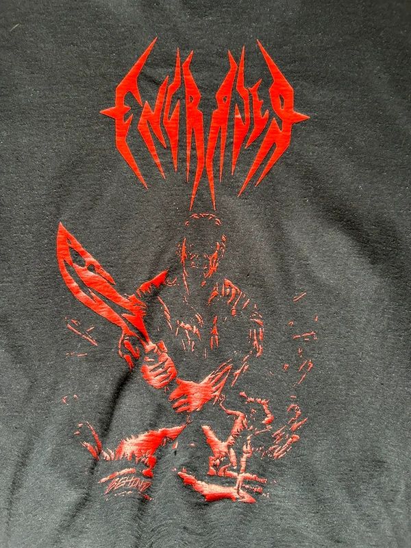 Engraver Blackened Thrash Metal Graphic T Shirt Band Tee Medium
