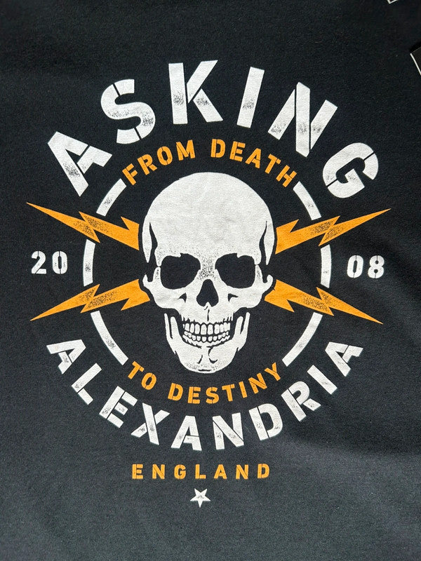 Asking Alexandria Skull Graphic T Shirt Large From Death To Destiny 18x30
