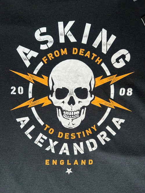 Asking Alexandria Skull Graphic T Shirt Large From Death To Destiny 18x30