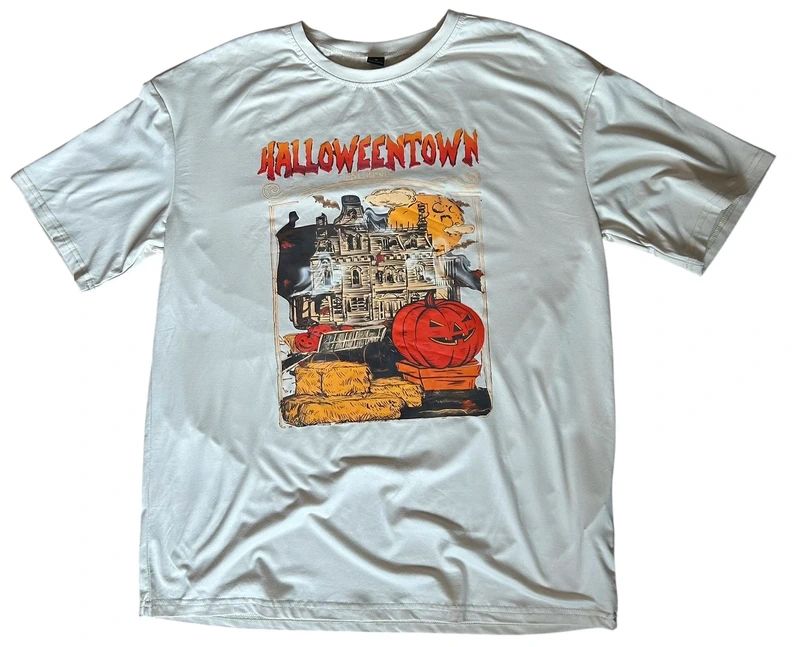 Halloweentown Movie T Shirt Medium Cream Disney Halloween Pumpkin Haunted House