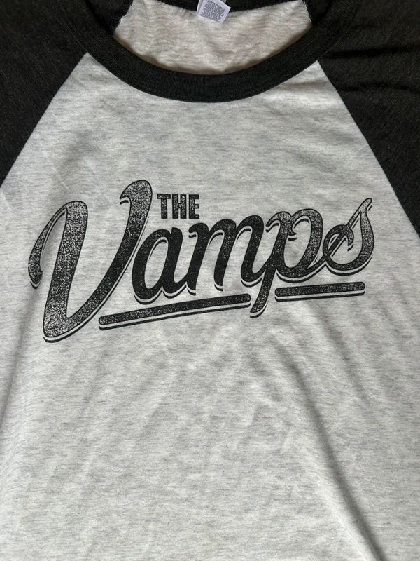 The Vamps McVey Raglan T Shirt Small Grey Black Band Top 17x27