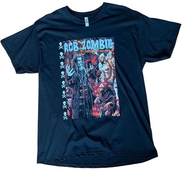 Rob Zombie Hellbilly Deluxe band T shirt black horror metal graphic tee size L