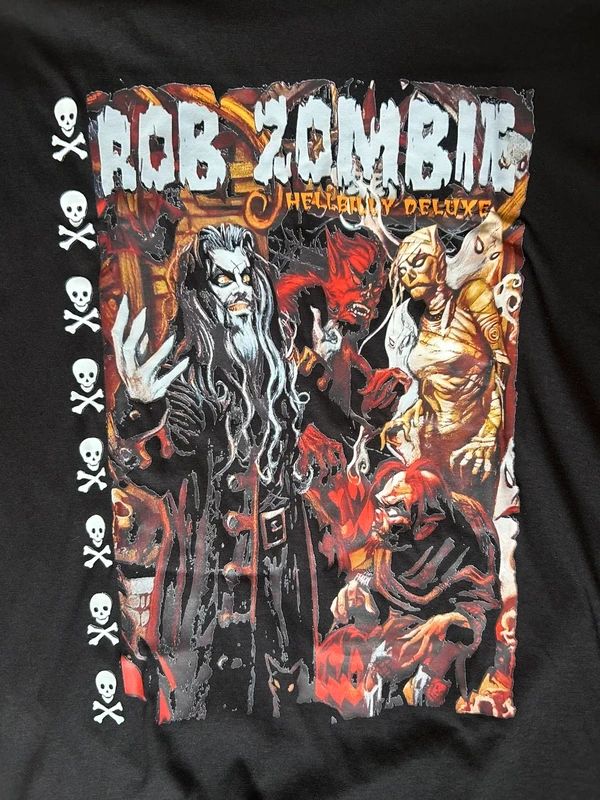 Rob Zombie Hellbilly Deluxe band T shirt black horror metal graphic tee size L