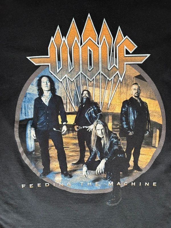 WOLF Feeding The Machine 2020 Tour Band T Shirt Medium Black Rock