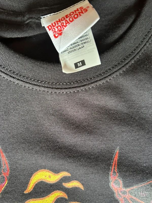Dungeons & Dragons Red Dragon Graphic T Shirt Black Mens Medium Fantasy Tee