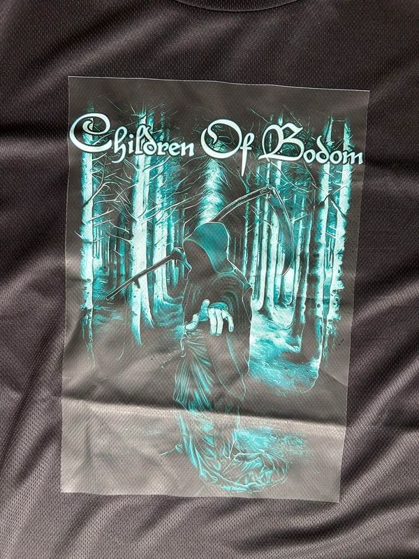 Children Of Bodom Grim Reaper Forest Graphic T Shirt Black Metal Tee Large
