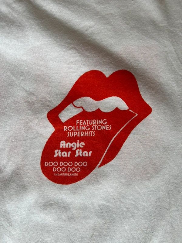 Rolling Stones Goats Head Soup Band T Shirt Large White Tongue Logo Rock Tee