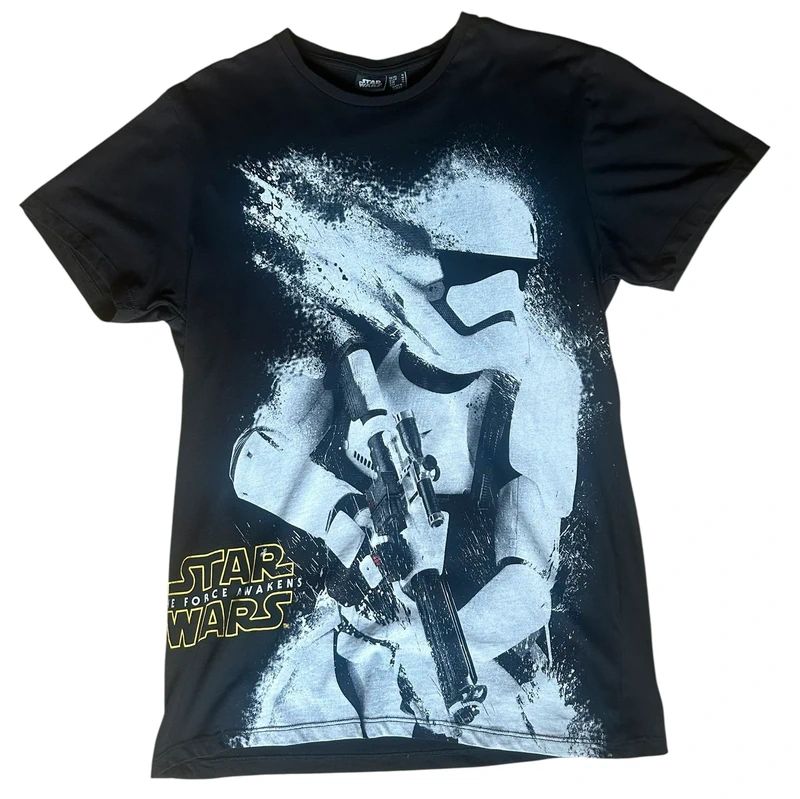 Star Wars Stormtrooper Graphic T Shirt Mens Medium Black Force Awakens Film Tee