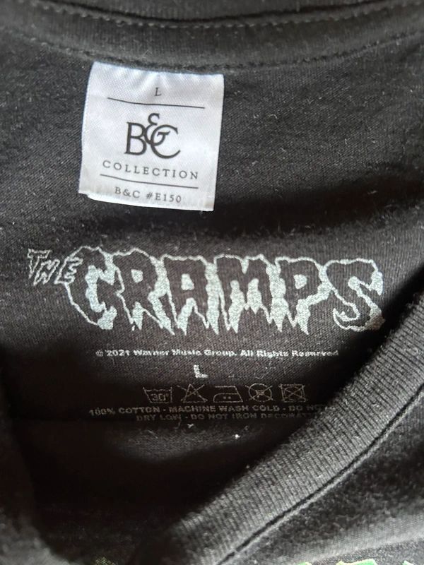 The Cramps Stay Sick Graphic Band T Shirt Black Mens Large Psychobilly Punk Tee