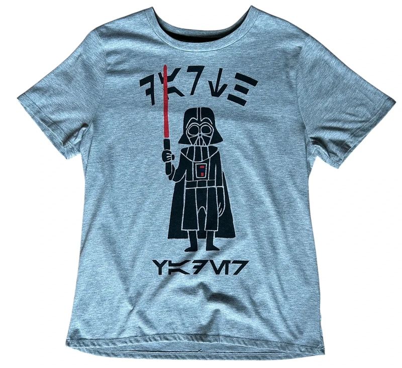Star Wars Darth Vader Graphic T Shirt Mens Medium Grey Lightsaber Tee