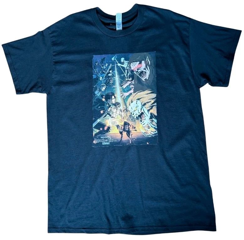 Attack on Titan Final Season T Shirt Large Black Anime