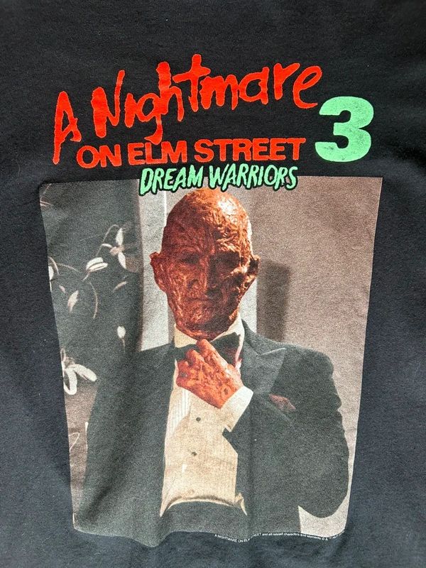 A Nightmare On Elm Street 3 Dream Warriors Freddy Krueger Horror Movie T Shirt Black M