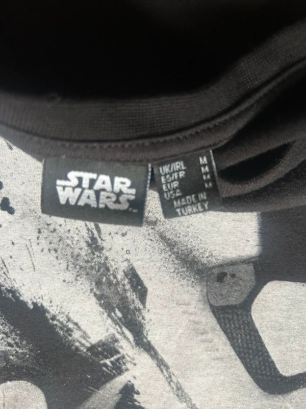 Star Wars Stormtrooper Graphic T Shirt Mens Medium Black Force Awakens Film Tee