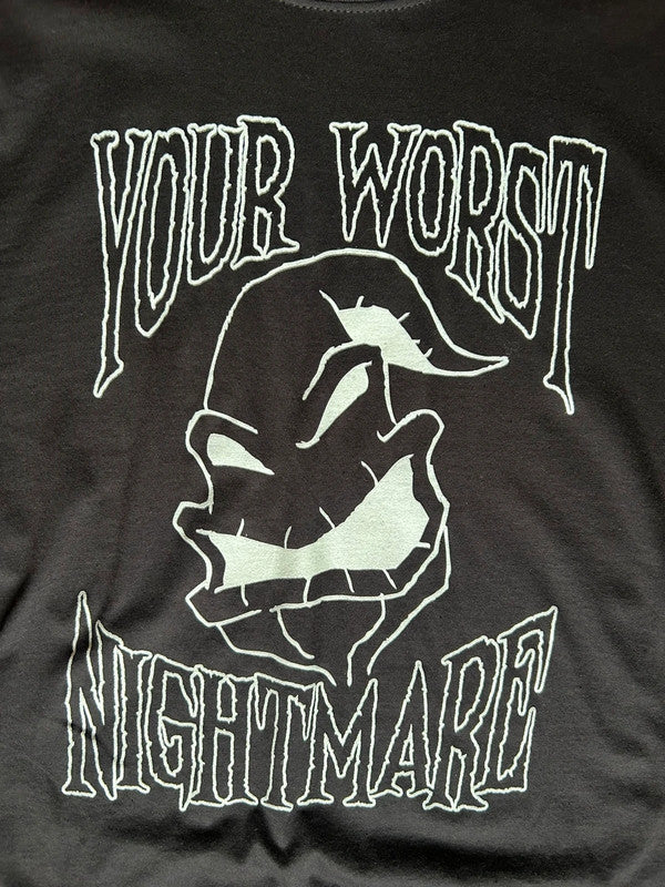 Your Worst Nightmare Graphic T Shirt Medium Black Horror Tee 17x28