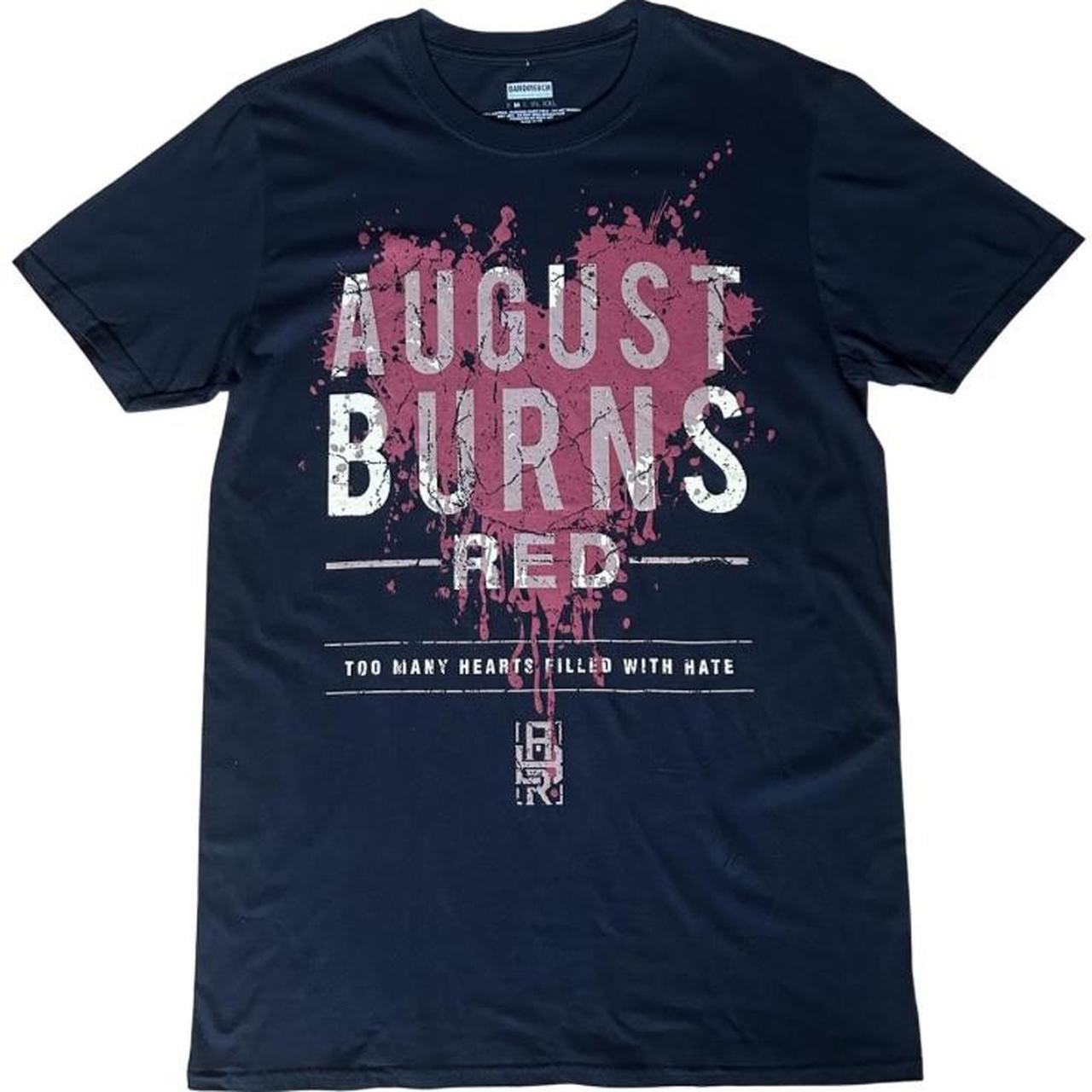 August Burns Red graphic tee featuring bold front print with the paint splatter design and “Too Many
