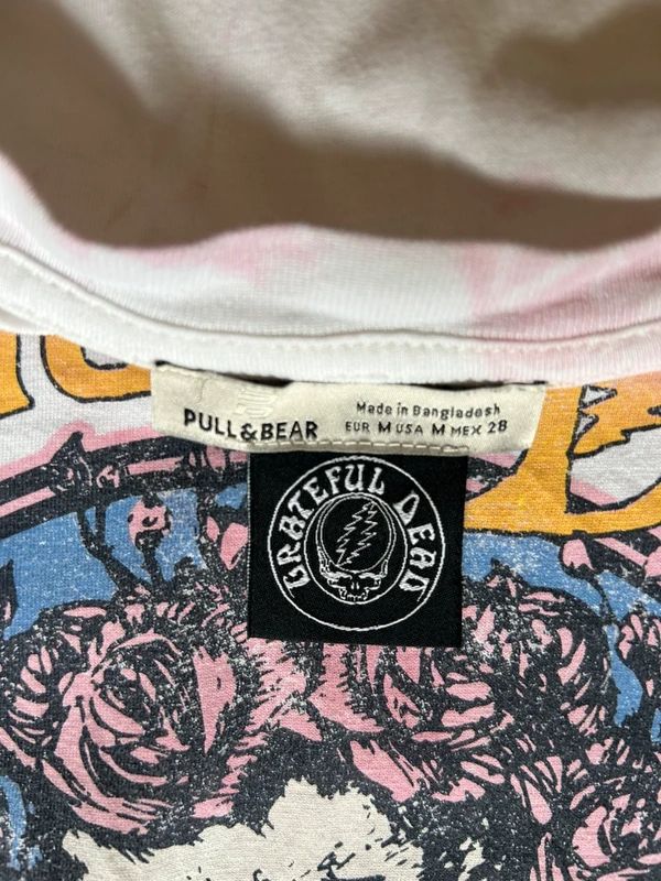 Grateful Dead Skull Roses T Shirt Medium White Band Graphic Tee