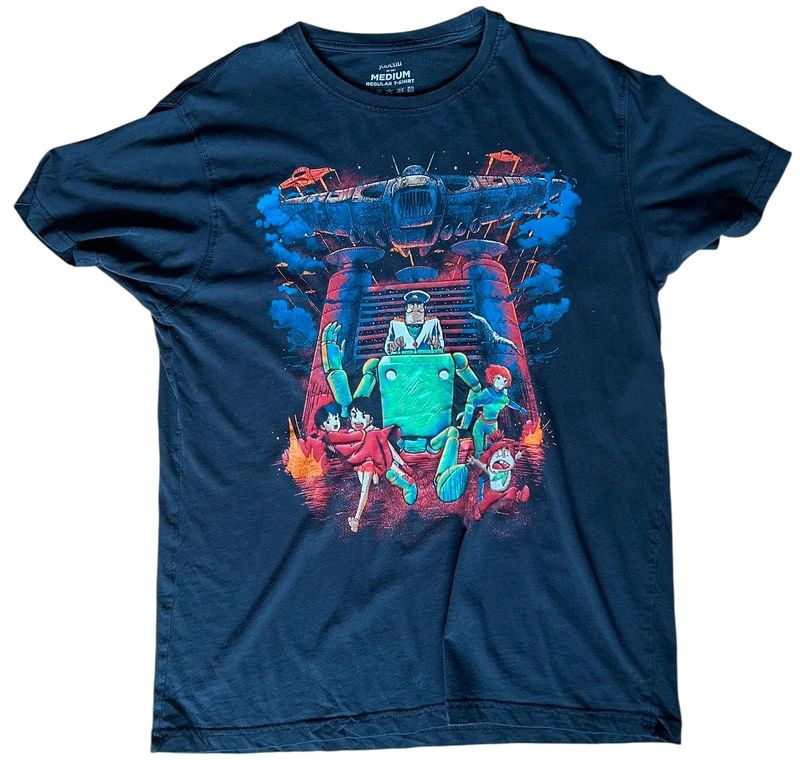 Future Boy Conan Anime Graphic T Shirt Mens Medium Industria Cartoon Tee