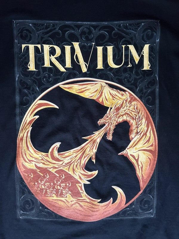 Trivium Dragon Graphic Band T Shirt Black Small Metalcore Heavy Metal Tee Shirt