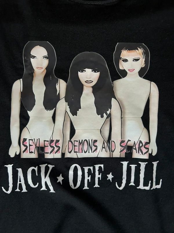 Jack Off Jill band T shirt black graphic alternative goth rock tee size M