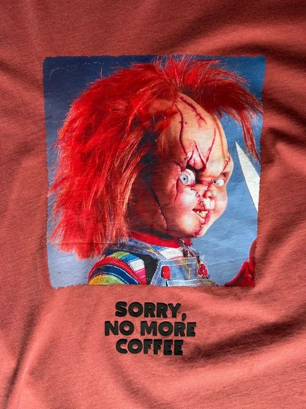 Chucky Childs Play Graphic T Shirt Mens Medium Pink Horror Movie Tee