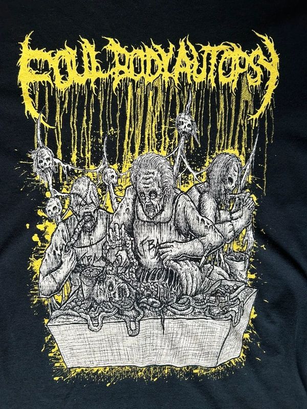 Foul Body Autopsy Band T Shirt Medium Black Death Metal