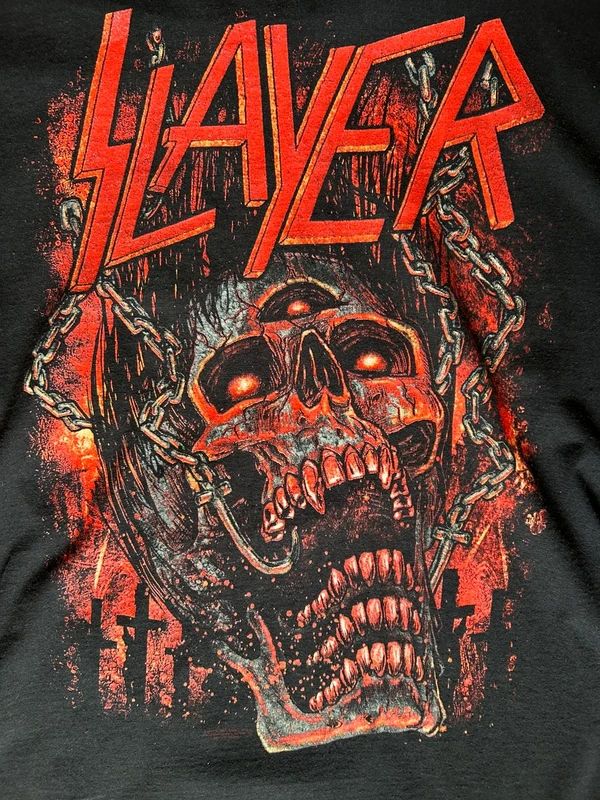 Slayer Skull Graphic Band T Shirt Large Black Metal
