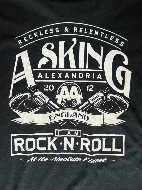Asking Alexandria Reckless Relentless T Shirt Medium Rock Band Tee 18x29
