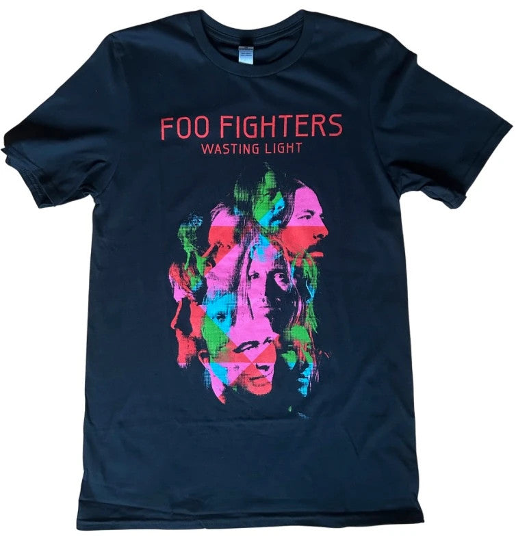 Foo Fighters Wasting Light Album Graphic T Shirt Black Small Rock Band Tee
