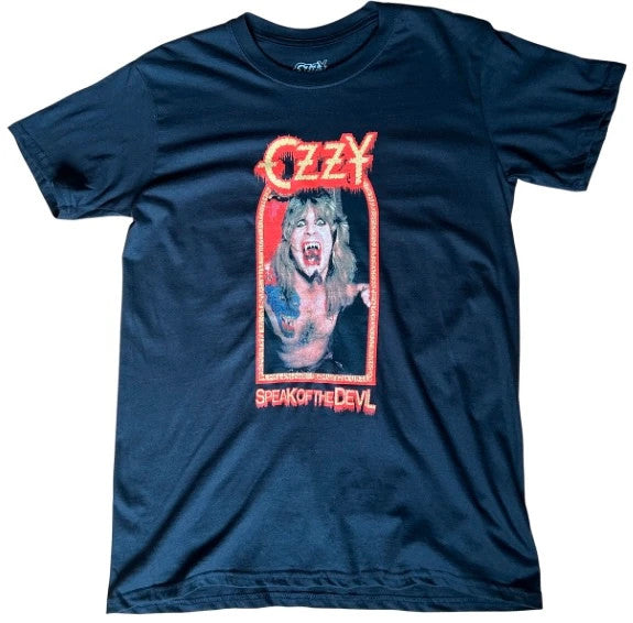 Ozzy Osbourne Speak Of The Devil T Shirt XS Double Sided Metal Band Tee 17x27