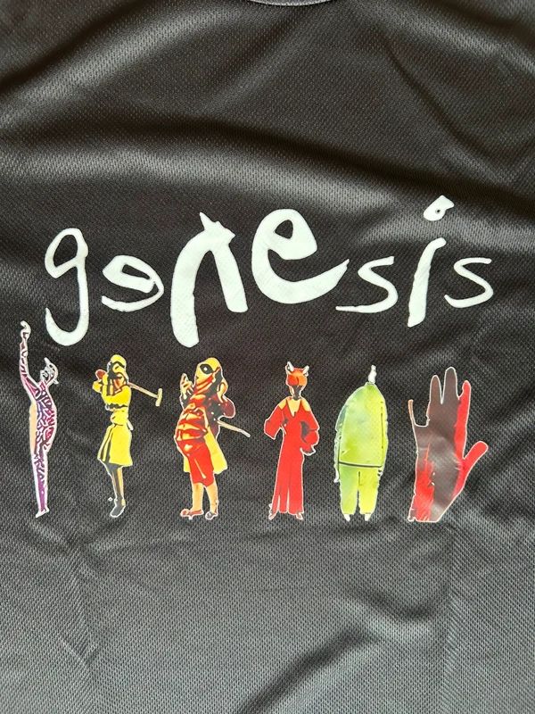 Genesis band T shirt black graphic progressive rock music tee polyester size S