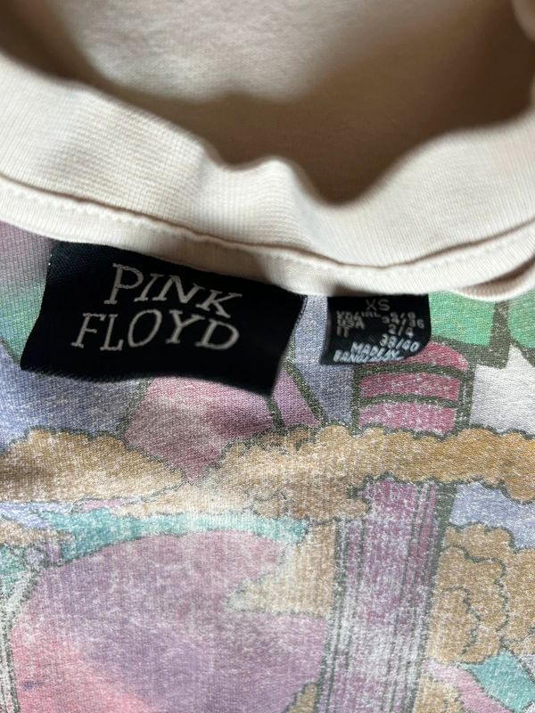 Pink Floyd Animals Band T Shirt XS Official Album Graphic Rock Tee Cream Vintage Style