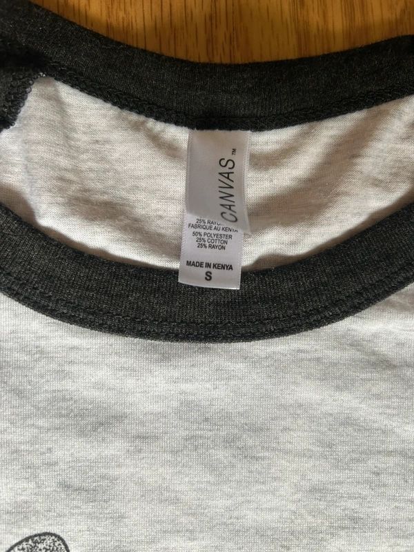 The Vamps McVey Raglan T Shirt Small Grey Black Band Top 17x27