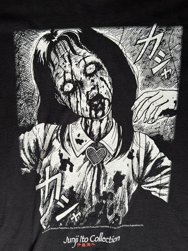 Junji Ito Collection Anime Horror T Shirt Mens Medium Black Manga Graphic