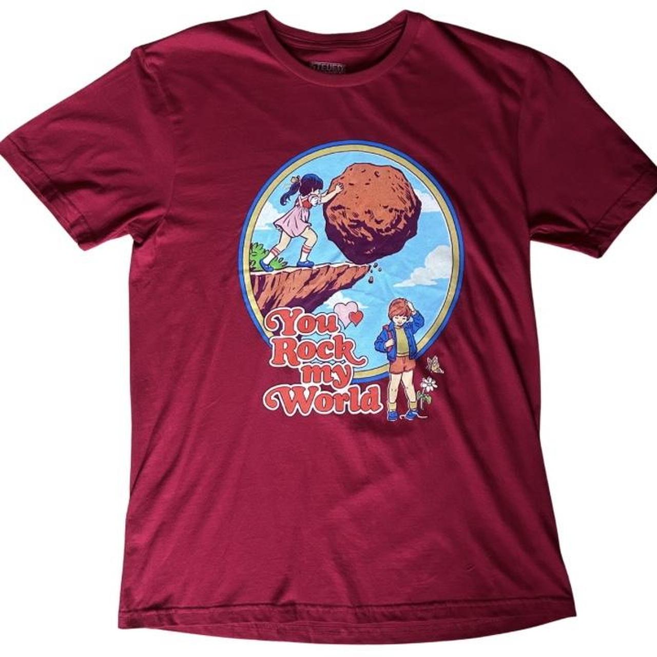 “You Rock My World” graphic tee featuring the unmistakable Steven Rhodes design