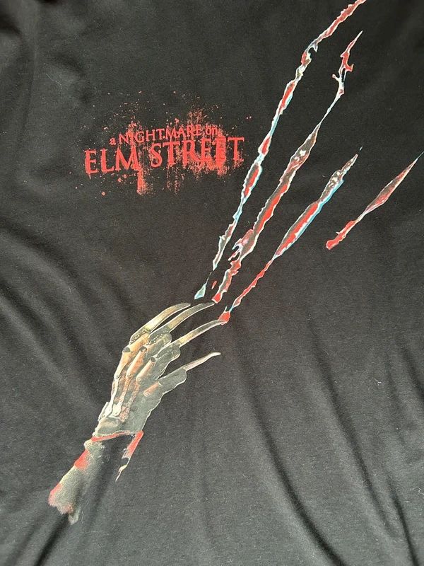 Nightmare On Elm Street Freddy Krueger Horror Movie T Shirt Mens Large Black