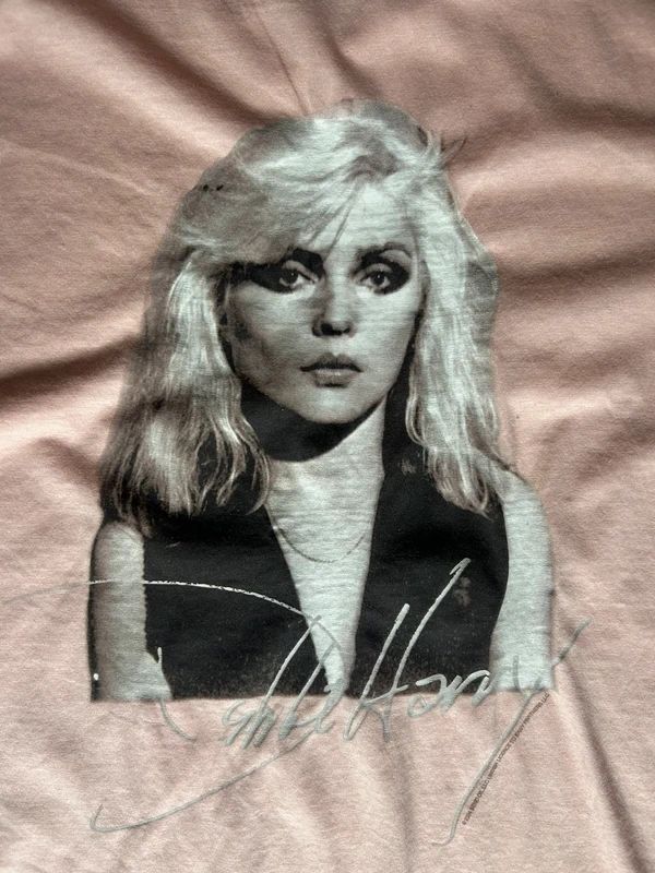 Blondie Debbie Harry T Shirt Womens Size 20 Pink Band Tee 19x26