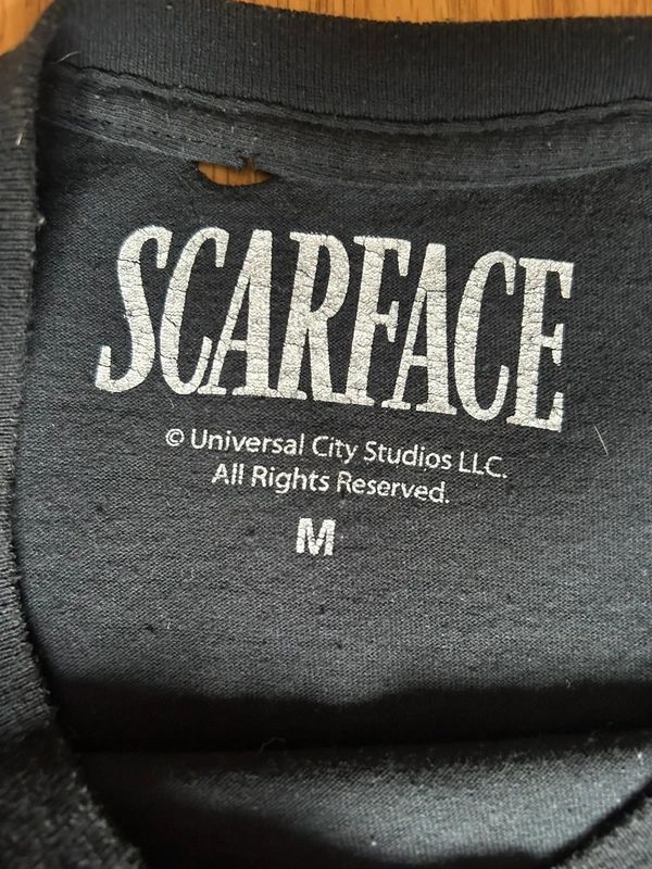 Scarface Tony Montana Double Sided T Shirt Medium 20x31 Movie Tee