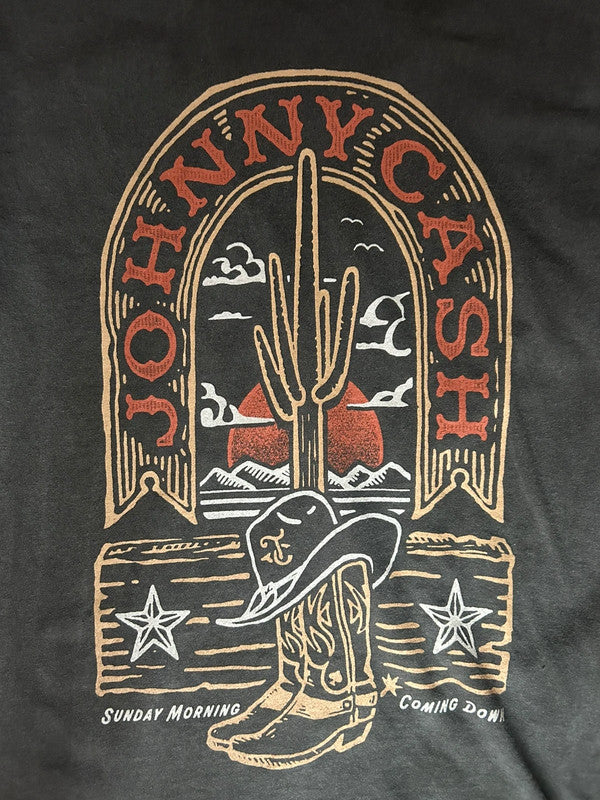 Johnny Cash Sunday Morning Coming Down T Shirt XS