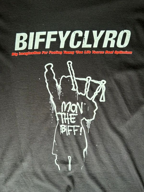 Biffy Clyro Mon The Biff Graphic Band T Shirt Black Large