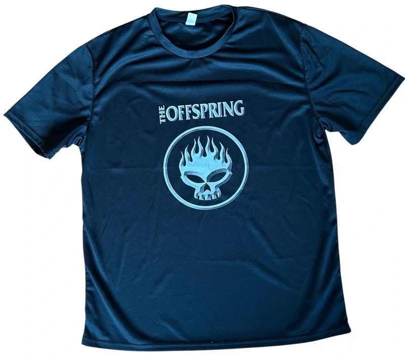 The Offspring Flaming Skull Band T Shirt Black Punk Rock Graphic XL