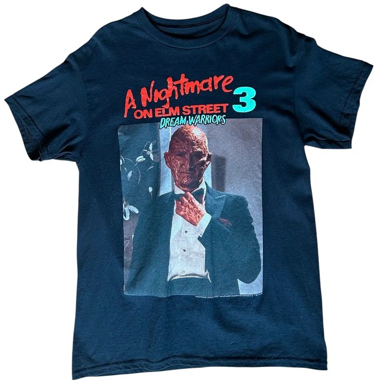 A Nightmare On Elm Street 3 Dream Warriors Freddy Krueger Horror Movie T Shirt Black M