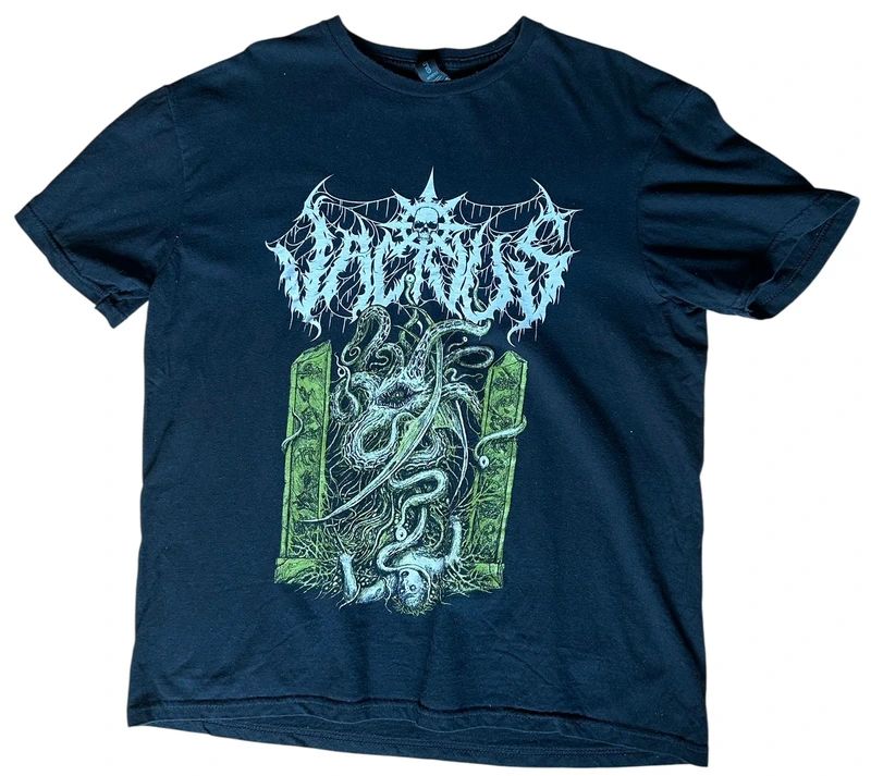 Vacivus Death Metal Band T Shirt Occult Ritual Graphic Black Cotton Tee Large Underground Metal