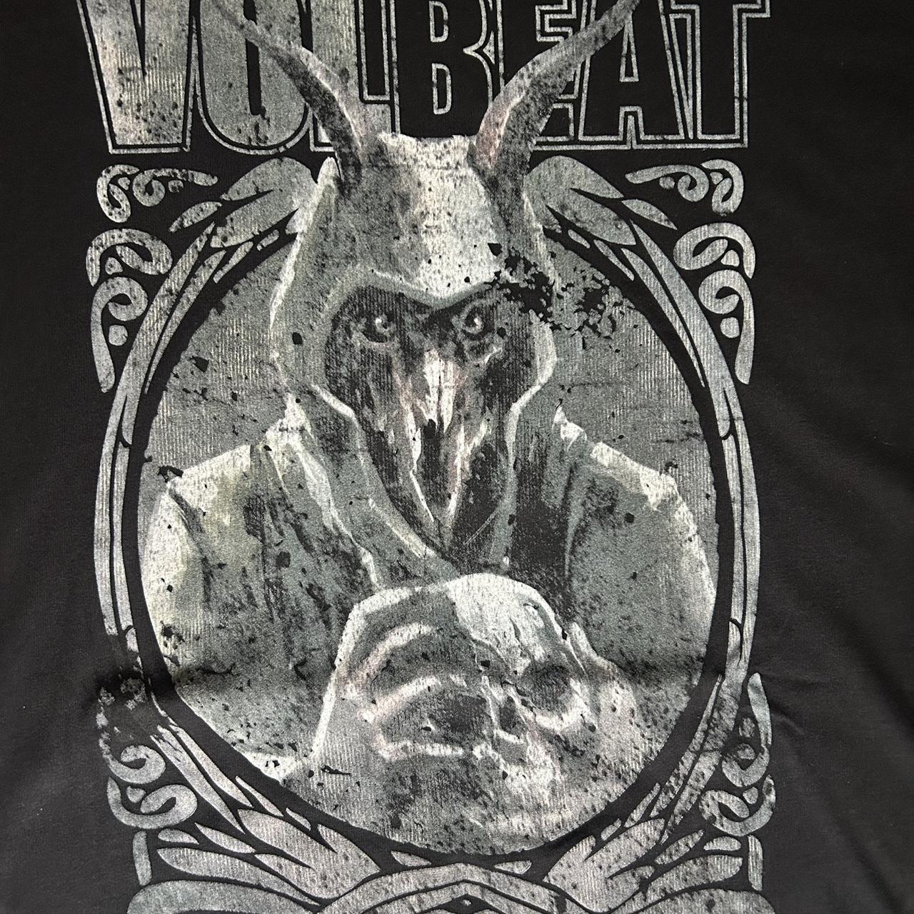 Volbeat graphic tee featuring the “Seal The Deal & Let’s Boogie” artwork with the plague doctor styl