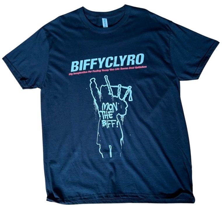 Biffy Clyro Mon The Biff Graphic Band T Shirt Black Large