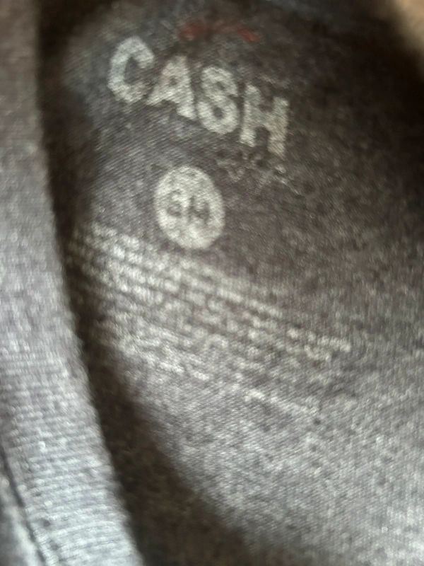 Johnny Cash Man in Black T shirt vintage style country music graphic tee size S