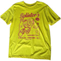 Splinter’s Pizza TMNT T Shirt Large Neon Green Graphic Tee 18x28