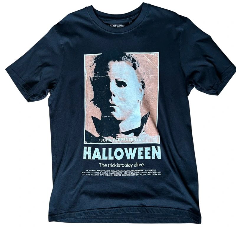 Halloween Michael Myers Horror Movie T Shirt Mens Medium Black John Carpenter Film Tee