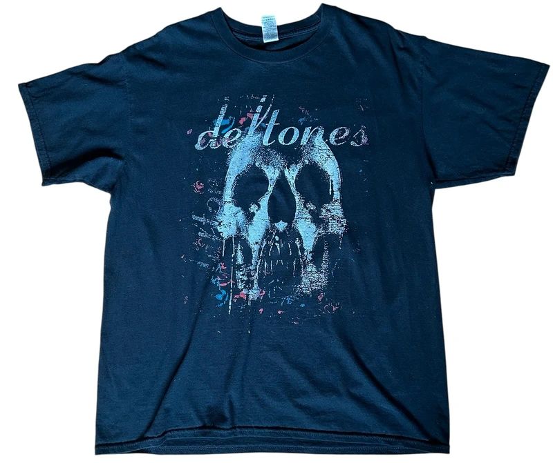 Deftones Skull Graphic Band T Shirt Black Mens XL Alternative Metal Tee