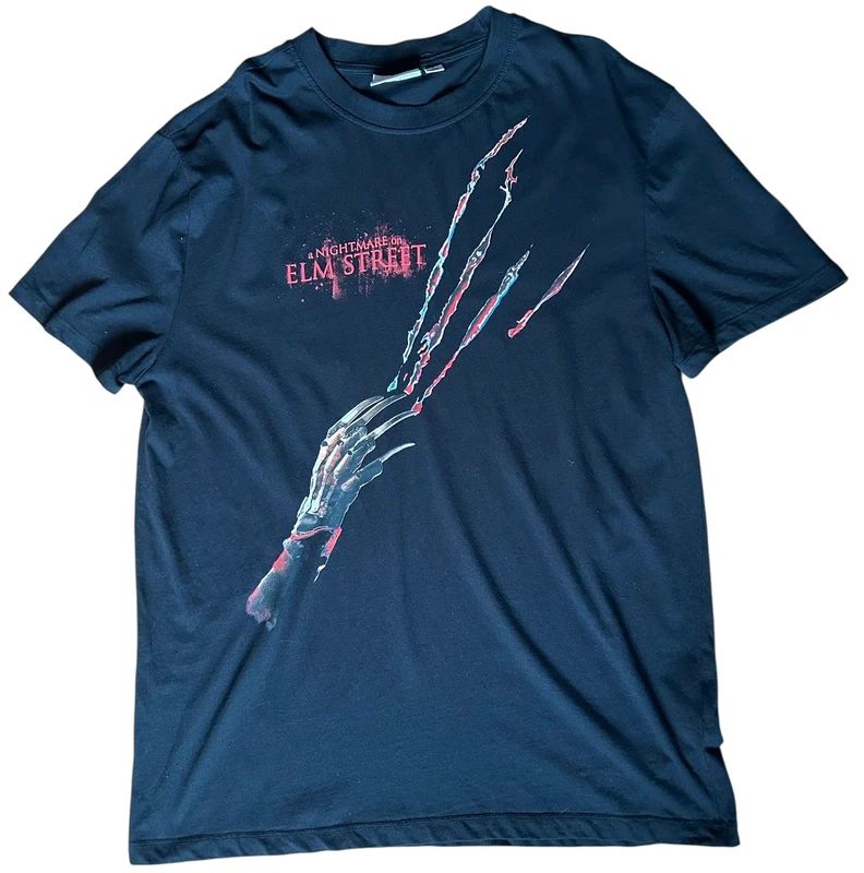 Nightmare On Elm Street Freddy Krueger Horror Movie T Shirt Mens Large Black