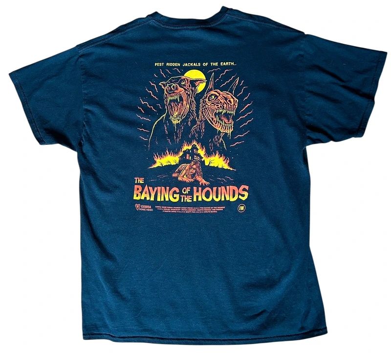 Cobra Home Video Baying of Hounds Horror T Shirt Mens XL Black Cult Movie